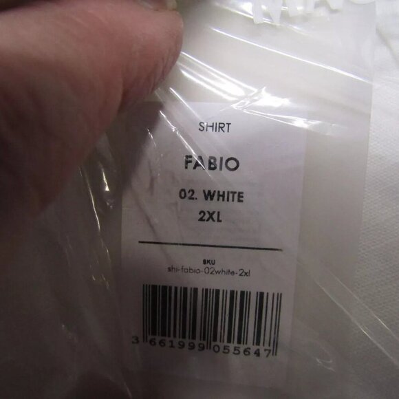 NEW MACKEENE Mens Fabiio Linen Button-Up Shirt Size 2XL White - Picture 7 of 12